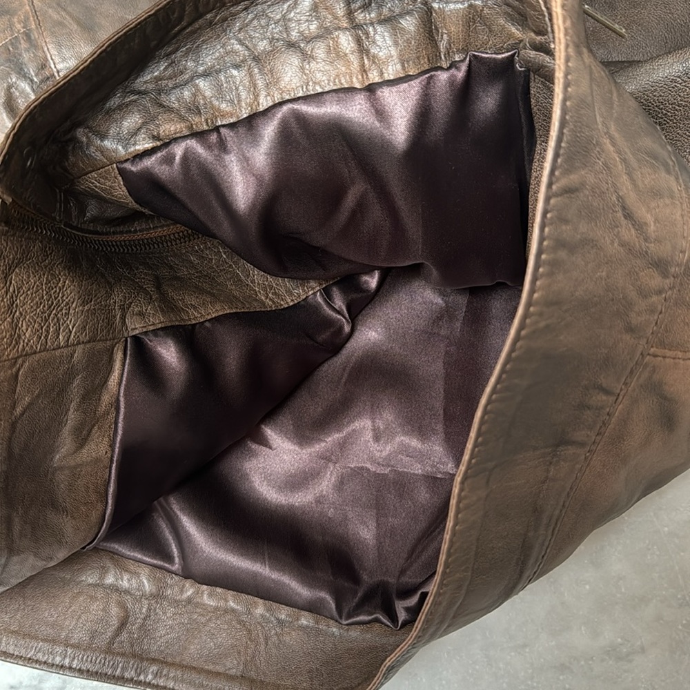SAROCHI Women's Handmade Oversize Bomber Lambskin Soft Real Leather - Picture 10 of 15
